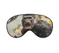Gorillas War Fighter Jets Sleep Masks Breathable Eye Covers Adjustable Strap for Travel Home Office Use
