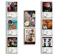 Gorillaz Album Cover Limited Edition Posters (Set of 8) Unframed 8inch X 12inch(20 X 30cm) Room Aesthetic Scannable Song Code Music Posters