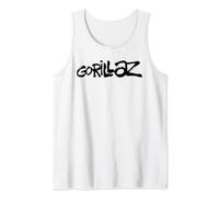 Gorillaz Black Paint Brush Logo Tank Top