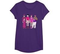 Gorillaz Cracker Island Group T-Shirt, Girls, Purple, X-Small