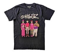 Gorillaz Cracker Island Standing Group T-Shirt in Black | Size: XL Gorillaz Black XL