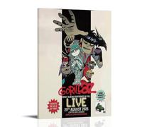Gorillaz Demon Days Waterproof Canvas Poster Wall Art HD UV Resistant Print Suitable for Living Rooms And Hallways And Makes A Great GiftFrame-style08x12inch(20x30cm)