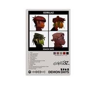 Gorillaz Demon DaysWaterproof Poster Wall Painting Canvas Decorative Painting Suitable for Office Bedroom Decoration Living Room PosterUnframe-style16x24inch(40x60cm)