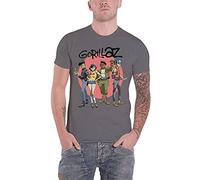 Gorillaz Group Circle Rise Charcoal Unisex Official T Shirt Various Sizes