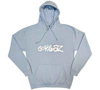 Gorillaz Men's Cracker Island Pullover Hoodie in Light Blue | Size: 2XL Gorillaz Light Blue 2XL