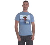 Gorillaz Men's Plastic Beach Cotton T-Shirt in Light Blue | Size: Medium Gorillaz Light Blue M