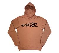 Gorillaz Men's Unplugged Group Circle Rise Back Print Pullover Hoodie in Pink | Size: XL Gorillaz Pink XL