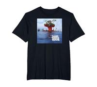 Gorillaz Plastic Beach LP Cover T-Shirt, Men's Big and Tall, Black, 3X Tall