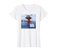 Gorillaz Plastic Beach LP Cover T-Shirt, Women, White, XX-Large