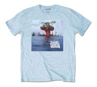 Gorillaz T Shirt Plastic Beach Band Logo Official Mens Light Blue L