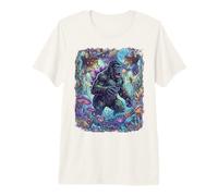 gorillazilla Kaiju UFO Alien moonphases goblincore Mushroom Premium T-Shirt
