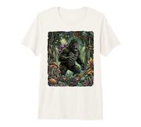 gorillazilla Kaiju UFO Alien moonphases goblincore Mushroom Premium T-Shirt