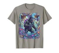 gorillazilla Kaiju UFO Alien moonphases goblincore Mushroom T-Shirt