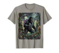 gorillazilla Kaiju UFO Alien moonphases goblincore Mushroom T-Shirt