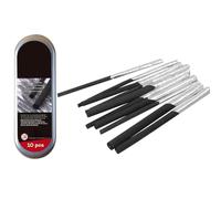 Gorise 10-Pack Willow Charcoal Pencil Set for Professional Sketching 5mm To 9mm Art Supplies with Tin Box Drawing Set for Artists Adults and Beginners