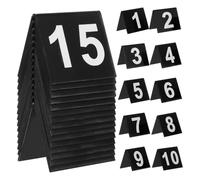 Gorise 15pcs Crime Scene Number Decoration 1-15 Tent Banquet Table Scene Decoration Props Supplies Number Signs for Theme Party Crime(Black)