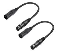 Gorise 2 Pcs 3 Pin XLR Female To 5 Pin XLR Male Audio Cable, DMX Lighting Cable for Microphone DMX Stage Light Turnaround