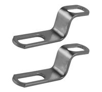 Gorise 2Pcs Motorcycle Exhaust Pipe Mounting Clamp Motorbike Exhaust Pipe Stainless Steel Bracket Z Shape Connecting Piece, Silver