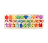 Gorise 3-in-1 Puzzle Maths Game Stacking Blocks Learning Puzzle Board Suitable for Improving IQ and Stimulating the Brain
