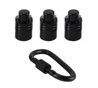 Gorise 3Pcs SDS Shank Screwdriver Bits Holder Extension Bar Aluminum Alloy Drill Storage Keychain, For Electric Drivers And Handheld Tools