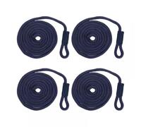 Gorise 4-Pack Marine Grade Fender Rope 150mm Heavy Duty Dock Rope with Adjustable Loop UV-Resistant Saltwater-Resistant Mooring for Boats Yachts Marinas (Blue)