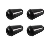 Gorise 4 Pcs 5 Way Guitar Switch Knobs Tips Cap for Fender Squier Strat Style Electric Guitar, Plastic Replacement Switch Cap Knob, Black