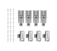 Gorise 4pcs Reverse Folding Sliding Door Hinge Wardrobe Bi-Fold Closet Wardrobe Cabinet Cupboard Tracked Hanging