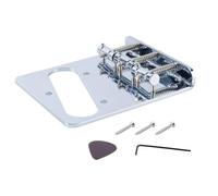Gorise 54mm Telecaster Bridge with Compensated Vintage 3-Saddle for Tele Style Electric Guitar, Chrome