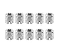 Gorise M8 To M6 Thread Adapter 10-piece Stainless Steel Reducing Nut Set M8x1.25 Male To M6x1 Female Suitable for Automotive Mechanical Electronic Repair Tools 8mm Length