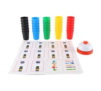 Gorise Quick Stacking Cup Games, Classic Matching Cup Game, Speed Match Cups Games with Card & 30 Cups for Family Party School