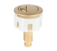Gorise Toilet Flush Button, Gold Round Head Dual Toilet Push Button Flush Parts Replacement Universal WC Flusher Valve Accessories