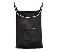 GORISEN Laundry Collector, Laundry Hamper, Door Hanging Laundry bag with hooks (Black, 65Liters)