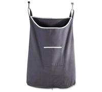 GORISEN Laundry Collector, Laundry Hamper, Door Hanging Laundry bag with hooks (Dark Grey, 65Liters)
