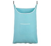 Gorisen Laundry Collector, Laundry Hamper, Door Hanging Laundry bag with hooks (Light blue, 65Liters)