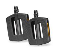 GORIX Bicycle Flat Pedals Reflector Lightweight Non-Slip Resin Road Mountain Bikes (GX-SAND888)
