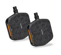 GORIX Bicycle Flat Pedals Reflector Wide Non-Slip Durability Resin Road Mountain Bikes (GX-NONSLIP713)