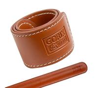 GORIX Bike Ankle Leg Pants Strap Band Leather Clip Protector Brown Cycling Bicycle(GX-SUSOROLL)