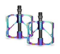 GORIX Bike Flat Pedals Oil Slick Wide CNC Lightweight With Non-slip Pin Spike Road Mountain MTB Bicycle (GX-FX61)