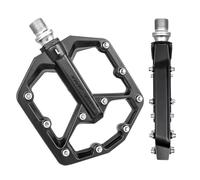 GORIX Bike Flat Pedals Wide Magnesium Alloy Lightweight with Non-Slip Pin Spike Road Mountain MTB Bicycle (GX-FYMg)