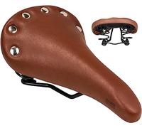 GORIX Bike Saddle Seat, Brown, Suspension, Mountain Road Bicycle (GX-6000), PVC Leather, Unisex