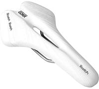 GORIX Bike Saddle Seat Comfortable Cushion with Rail Mountain Road Bicycle for Men and Women (A6-1) (All White)