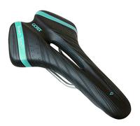 GORIX Bike Saddle Seat Comfortable Cushion with Rail Mountain Road Bicycle for Men and Women (A6-1) (Black×Celeste)