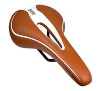 GORIX Bike Saddle Seat Comfortable Cushion with Rail Mountain Road Bicycle for Men and Women (GX-C19) (Light Brown×White)