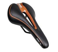 GORIX Bike Saddle Seat Comfortable Cushion with Rail Mountain Road Bicycle for Men and Women (GX-C19) (Black×Brown)