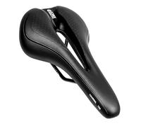GORIX Bike Saddle Seat Comfortable Cushion with Rail Mountain Road Bicycle for Men and Women (GX-C19) (All Black)