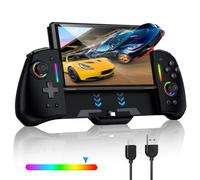 Gorixer Switch Controller for Nintendo Switch/OLED, Handheld Switch Pro Controller for Switch Gaming, RGB One-Piece Joypad Controller for Joy-con with Adjustable Turbo, Dual Motor Vibration