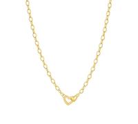 gorjana Women’s Parker Heart Necklace, 18K Gold Plated, Interlocking Open Hearts Charm, Mini, Gold Plated, No Gemstone