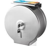 Gorlary Commercial Jumbo Toilet Paper Dispenser with Shelf, Wall Mount Stainless Steel Roll Holder, Silver TouchlessToilet Tissue Dispensers