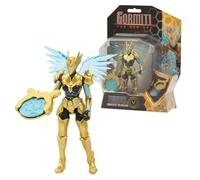 GORMITI THE NEW ERA, Windel Skye Air Clan Action Figure, 15cm Articulated Hero with Attack Function and Black Gold Armour, Collectible Toy for Kids Aged 4+