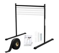 GORNATION Static Bar, Front Lever Bar with Non-Slip Feet, Powder Coated Grip, Adjustable Height & Easy Assembly, Calisthenics & Fitness Training